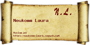 Neukomm Laura névjegykártya